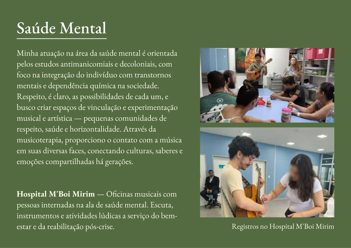 Saúde mental: o jeito de trabalhar ao lado de registros das oficinas no Hospital M'Boi Mirim.