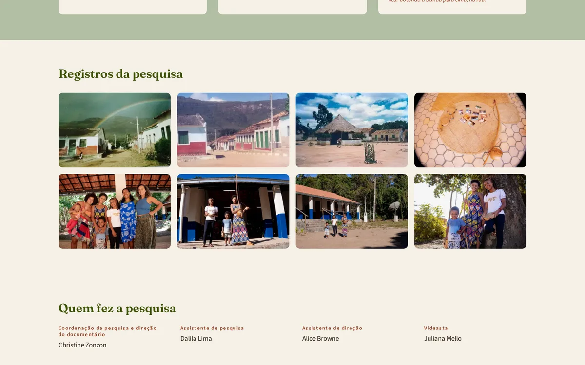 Galeria do projeto Era eu, era minha mana — Website do projeto