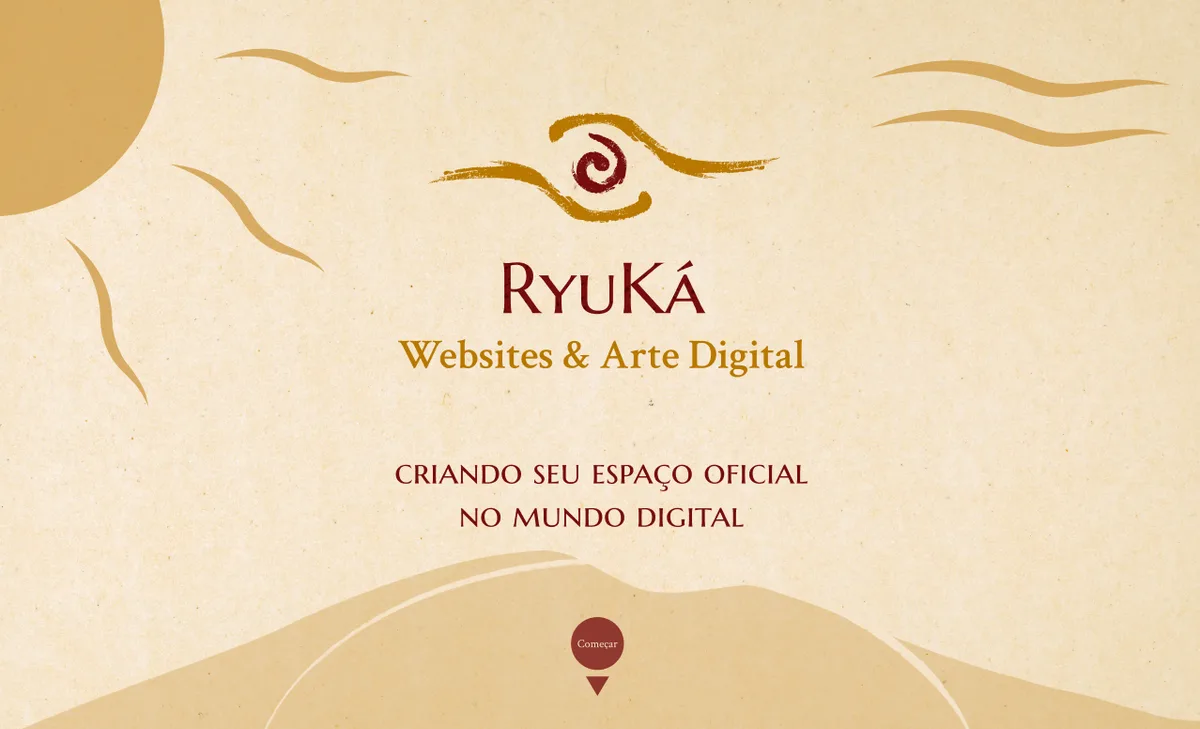 A primeira versão: “RyuKá – Websites & Arte Digital”.
